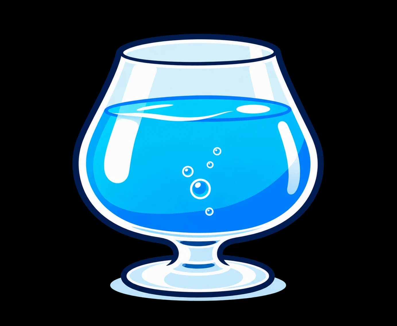 Water in a round glass